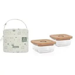 Термосумка з контейнерами Miniland pack-2-go ecoSquare Frog (89549)