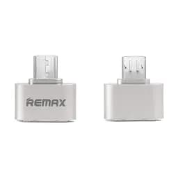 Перехідник Otg Remax MicroUSB usb RA-OTG Silver сріблястий - мініатюра 4