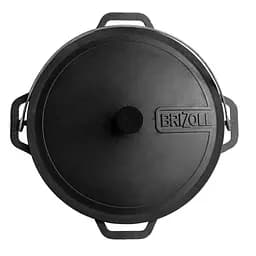 Казан чавунний азіатський Brizoll з кришкою, 15 л (KA15-1) - мініатюра 4