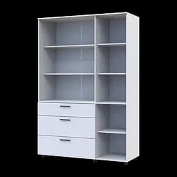 Шафа для одягу Doros Торн Білий 3 ДСП/3Ш (полиці) 135х51.6х200 (44900486) - мініатюра 4