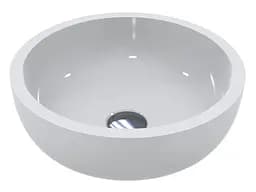 Умивальник Miraggio MARK 375 (0002677) Miramarble, Глянцевий, Накладний, Білий