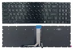 Клавіатура MSI GT62 GT72 GE62 GE72 GS60 GS70 GL62 GL72 GP62 GP72 CX62 WS60 чорна без рамки Прямий Enter підсвітка WHITE Original PRC (V143422AK)