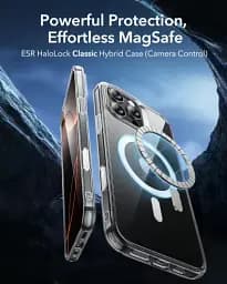 Прозорий чохол ESR Classic Hybrid Case (HaloLock) (Camera Control) Clear для iPhone 16 Pro (1A81800101) - мініатюра 2