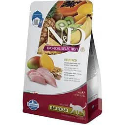 Сухой корм для стерилизованных кошек Farmina N&amp;D Tropical Selection Neutered Chicken, Spelt, Oats and Tropical Fruits Feline с курицей и тропическими фруктами 300 г (183859)