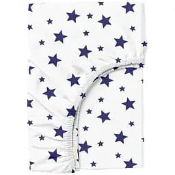 Простирадло Cosas на резинці в дитяче ліжечко 60х120 big stars, синій (StarsBigBlue_120)