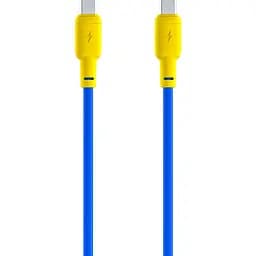 Кабель Gelius Full Silicon Type-C to Type-C GP-UCN001CC 1.2 м Yellow/Blue