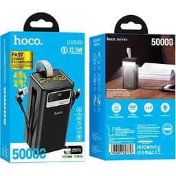 Зовнішній акумулятор Hoco DB58B Plentiful 50000mAh 22.5W Black [161897] - мініатюра 5