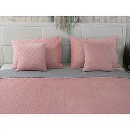 Покрывало велюр Pink and Grey Руно ромб 220 х 240 см (330.55 Pink and Grey ромб)