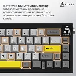 Клавіатура Ajazz AK650 Moon Yellow switches Gray White Yellow (AK650-MY-GWY) - мініатюра 13