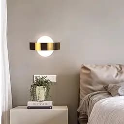 Латунне бра Line F з овальним розсіювачем Арт. W206-250*150 AB 