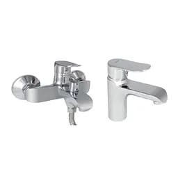Набір змішувачів для ванни Lidz Wieza 001 + Wieza 006 Chrome