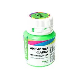 Акрилова фарба флуоресцентна Зелена Brushme FAP03 20 мл