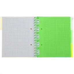 Зошит на пружині Buromax Neon В5 (170x205) 120 аркушів 3 PVC розділювачі зелений (BM.24359911-04) - мініатюра 4
