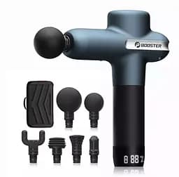 Перкусійний масажний пістолет Lightsaber Booster U1 М'язовий масажер (6 насадок) 2500 мА·год Синій