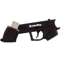 USB флеш накопичувач ColorWay Pistol 64 GB 3.0 Black (CW-USBPL64) - мініатюра 8