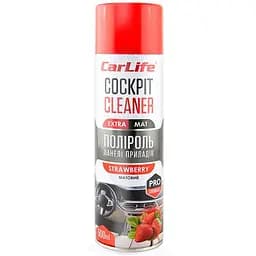Поліроль для панелі приладів CarLife Cockpit Cleaner EXTRA MAT Полуниця 500 мл (CF523)