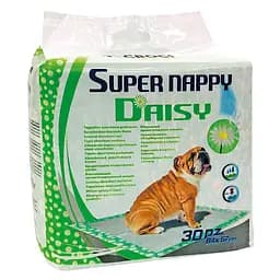 Пеленки для собак Croci Super Nappy Daisy одноразовые с ароматом ромашки 57х84 см 30 шт.