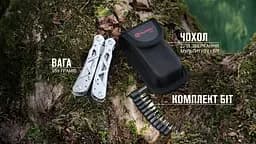 Мультитул Ganzo Multi Tool (G112), Сріблястий - мініатюра 19