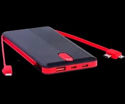 Універсальна зарядна батарея Power Bank Sword SW-20PO3 20000mAh (Micro USB Lightning Type-C) Чорно-червоний - мініатюра 4