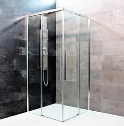 Душова кабіна Dusel DL194 Chrome 100x100, Хром, Універсальна, прозорий, хром, 100x100 - мініатюра 4