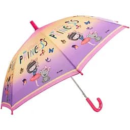 Дитяча парасолька-палиця повний автомат Три слона 80 см рожева