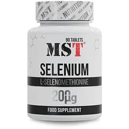 Селен MST Selen 200 mcg, 90 таблеток для поддержания здоровья волос и ногтей