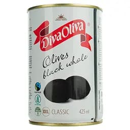 Оливки черные с косточкой Diva Oliva XXL 425 мл (390 г) 