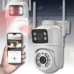 Поворотна камера відеоспостереження на 2 лінзи 2х3mp Wi-Fi Q13 - мініатюра 4