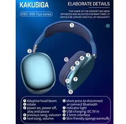 Беспроводные наушники iKAKU KSC695 YIYA Blue - мініатюра 4