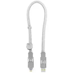 Дата кабель 6in1 inCharge XL 0.3m white Rolling Square (XLS02R)