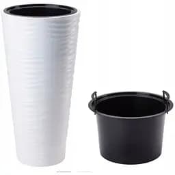 Горщик для квітів Form-Plastic Sahara slim-40 63 л білий (2724-011)