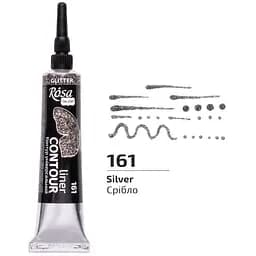 Контур універсальний Rosa Talent Срібло глітер 20 мл