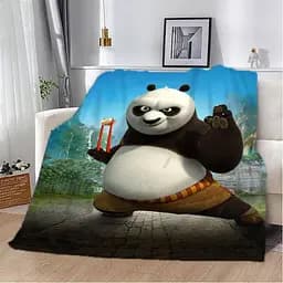 Плед плюшевий подарунковий 3D Панда Кунг Фу №2 160х200 см