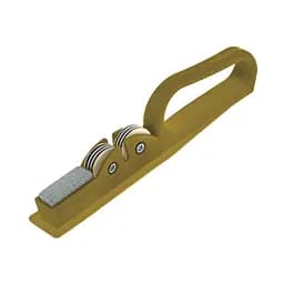 Стругачка для кухонних ножів ручна механічна пластикова зі стругачним каменем, Kitchen Master Хакі 86766