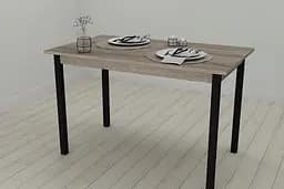 Стіл кухонний Ferrum-decor Маріо 75x120x70 Чорний ДСП Сонома Трюфель 16мм (FRD-106331)