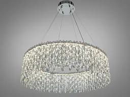 Підвісна кришталева LED люстра Diasha 582/800CH хром 78 см 104W 3 режими світла