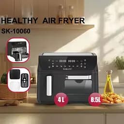 Аерофритюрниця Sokany SK-10060 з 2 чашами, сенсорне керування - мініатюра 3