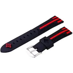 Силіконовий ремінець Primo Dart для годинника Garmin Vivoactive 4 Black Red