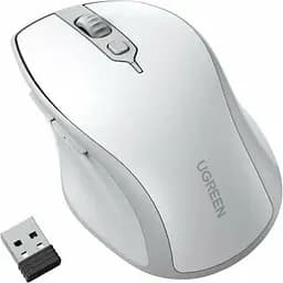 Бездротова миша Ugreen Ergonomic Wireless Mouse MU101 білий сірий (15805)
