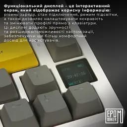 Клавіатура Epomaker AK820 Pro Flying Fish White механічна бездротова (AK820-PRO-W-FF) - мініатюра 6