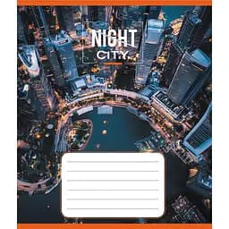 Зошит учнівський "Нічне місто" Leader 036-570182K-3 в клітинку, 36 аркушів