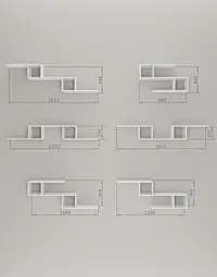 Полиця-конструктор MebelStar 153,2x20x44,8 см Аляска білий (MBS-1797) - мініатюра 6