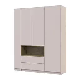 Шафа для одягу з нішою та етажеркою Doros Дейл Кашемір/Дуб Артизан 3 ДСП 178х52х220 (44900338)