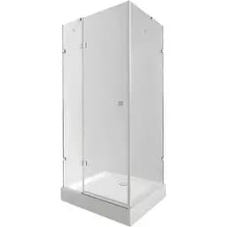 Душова кабіна Qtap Capricorn CRM1099SC6 Clear 2020x900x900 мм з піддоном Tern 309912C 90x90x12 см та сифоном