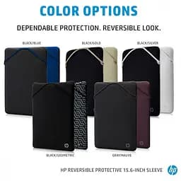 Чохол для ноутбука HP 15.6 Reversible Protective Black/Silver Sleeve (2F2K5AA) - мініатюра 8