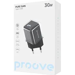 Мережевий зарядний пристрій Proove Pure GaN 30W USB-C Black (WCPU30012201) [130273] - мініатюра 2