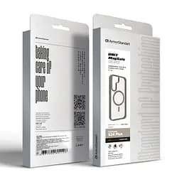 Чехол Samsung Galaxy S24 Plus 5G (SM-S926), Unit MagSafe, серый, прозрачный, магсейф, противоударный, магнитный, панель-накладка с поддержкой MagSafe, с поддержкой беспроводной зарядки, TPU+PC, защита всего корпуса, ударопрочный, ArmorStandart (ARM74866) - мініатюра 6