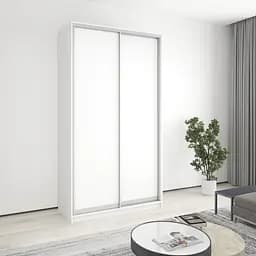Шкаф-купе двухдверный MebelStar Стандарт AL 2ДСП 130x60x240 см Аляска белый (MBS-3603)