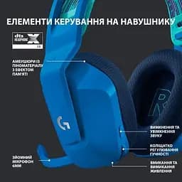 Навушники Logitech G733 Lightspeed Wireless RGB Gaming Headset Blue (981-000943) - мініатюра 5