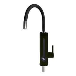 Проточный водонагреватель для кухни гибкий излив датчик температуры термопредохран. 3,3 кВт черный Wezer SDR-G8TR-Black